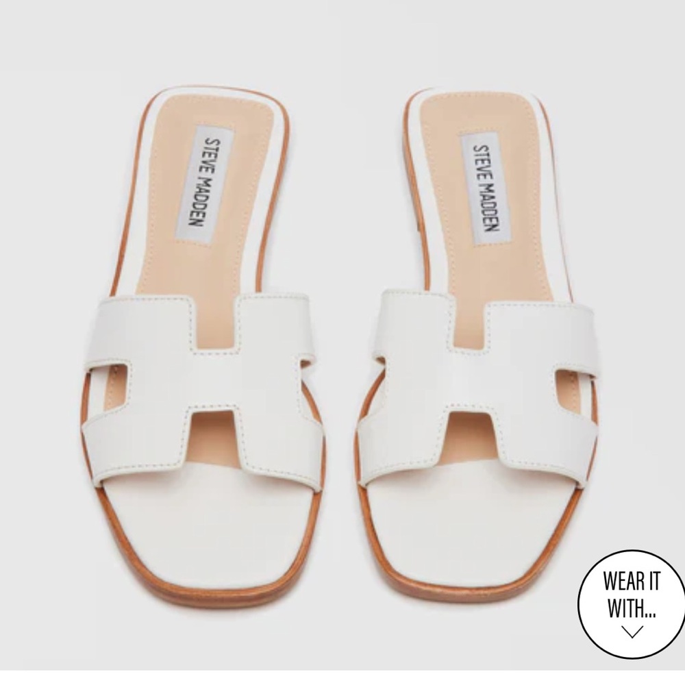 Steve Madden HADYN WHITE LEATHER Sandal